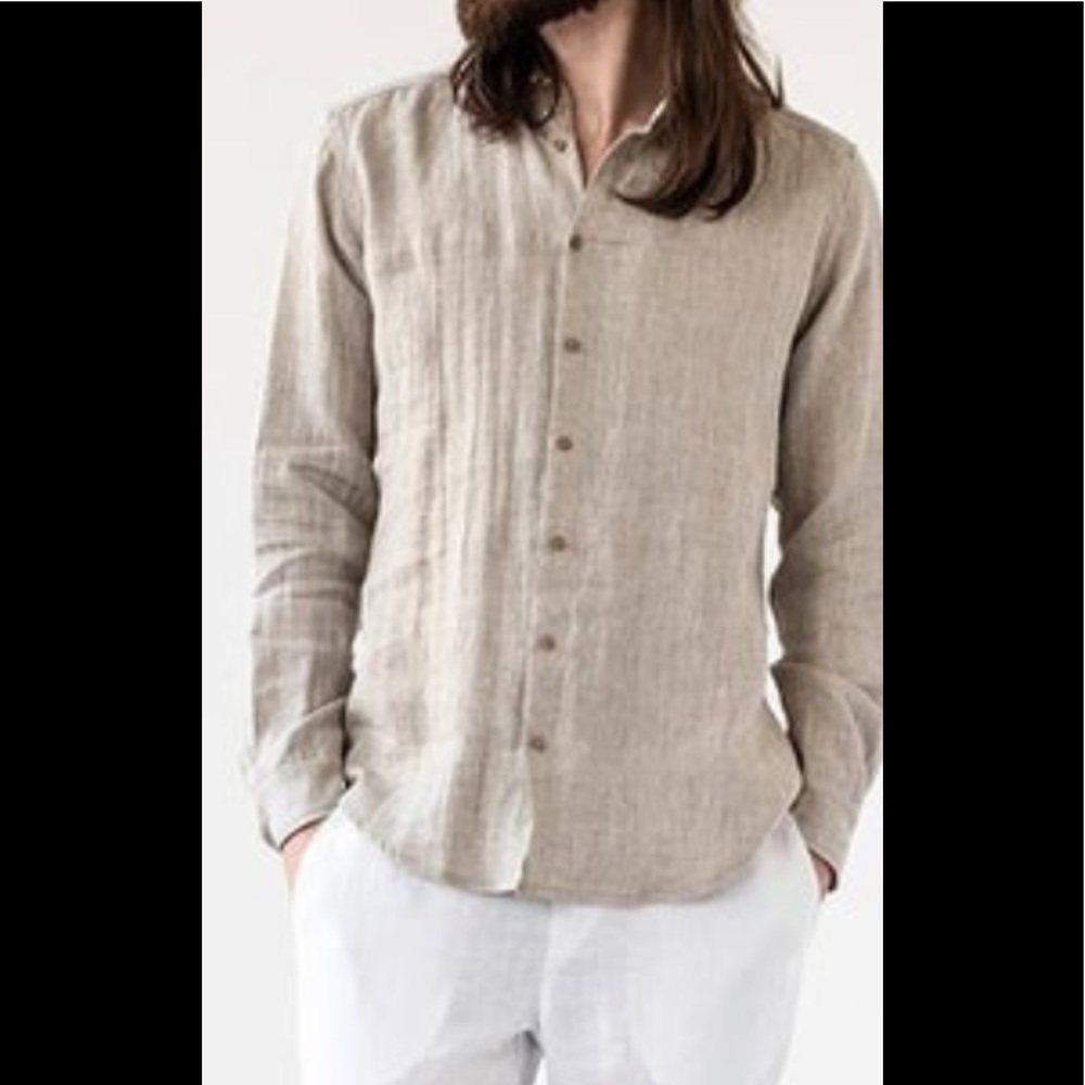 Jos. A. Bank 100% Linen Casual Button Down Shirt